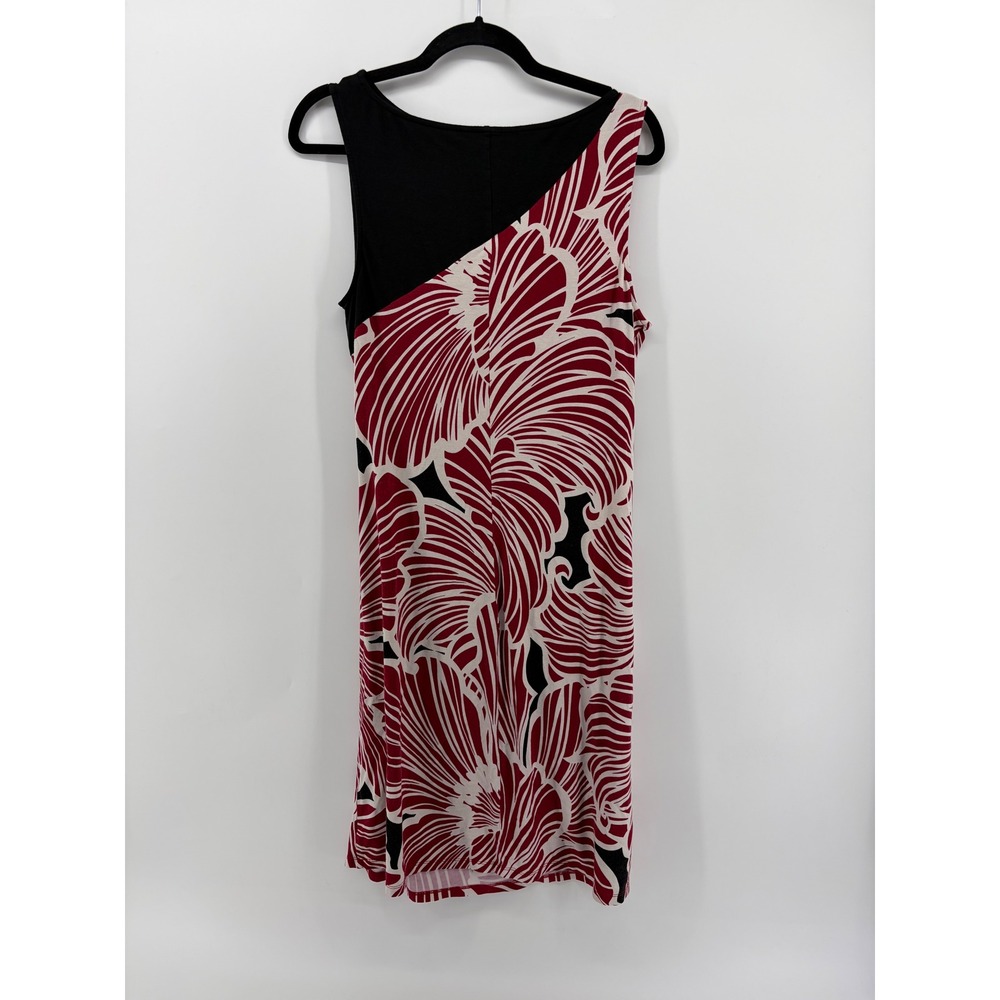 Tommy‎ Bahama Women's Large Floral Dress Red Black White Sleeveless Summer Beach - Picture 2 of 6